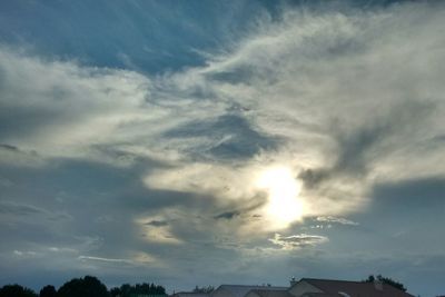 Low angle view of cloudy sky