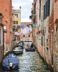 Canal amidst buildings in city