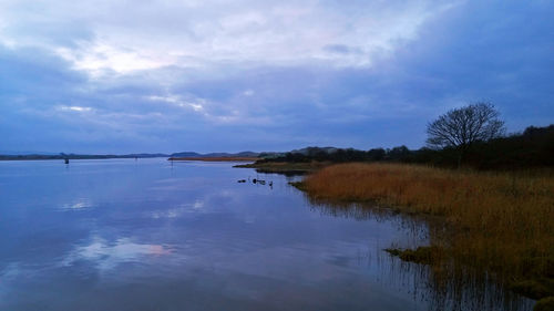 Reflection of clouds in sea