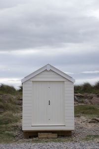 View of beach hut