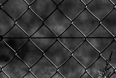 Detail shot of chainlink fence