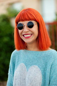 Portrait of smiling young woman