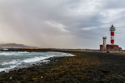 Wild coast of fuerteventura during a storm