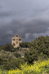 Torre baro tower in collserola natural park in barcelona spain