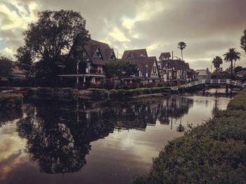 Reflection of buildings in water