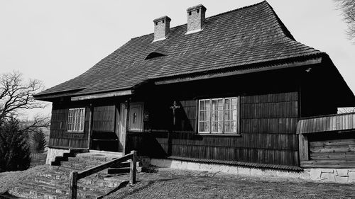 Exterior of old building against sky