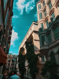 Low angle view of buildings in city