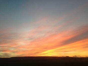 Scenic view of landscape at sunset
