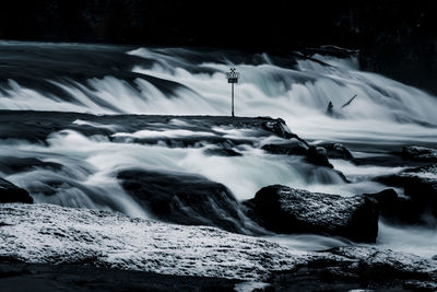 Scenic view of waterfall