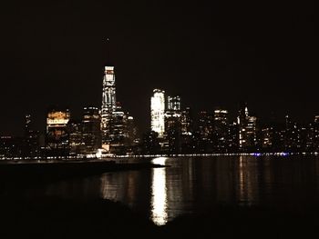 Illuminated city at night