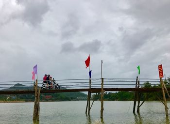 Scenic view of river against sky