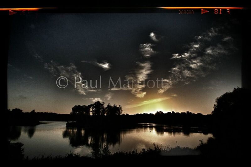 water, transfer print, reflection, auto post production filter, sky, waterfront, lake, scenics, sunset, tranquility, tranquil scene, beauty in nature, nature, silhouette, cloud - sky, illuminated, idyllic, night, dusk, outdoors