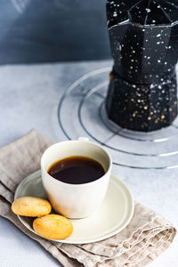 Close-up of coffee on table