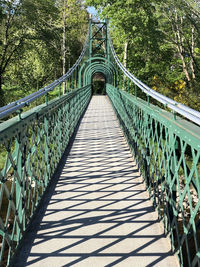 View of bridge in forest