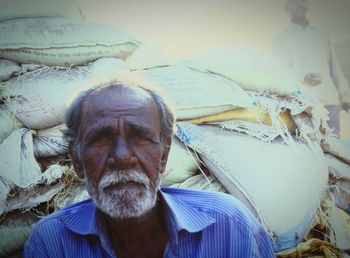 Close-up of woman standing in pond