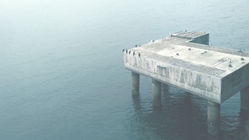 High angle view of sea against sky