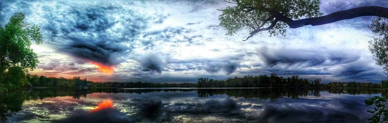 Reflection of clouds in water