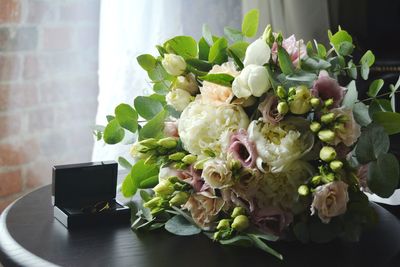 Close-up of potted plant on table