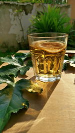 Close-up of drink on table