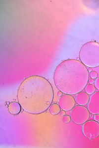 High angle view of bubbles in water