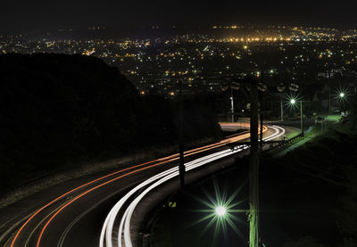 View of illuminated cityscape at night