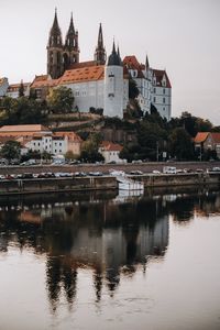 Reflection of buildings in water