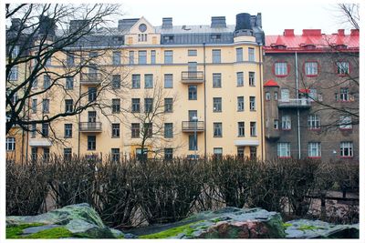 Low angle view of apartment building