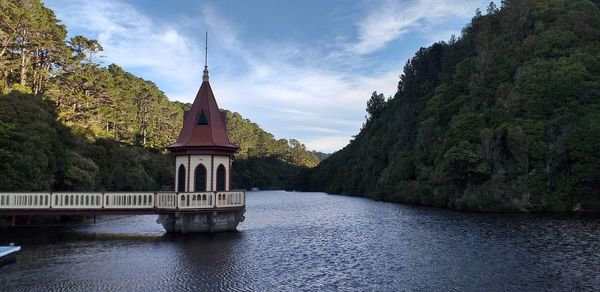 Lonely building on the lake