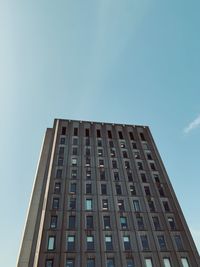 Low angle view of building against clear sky