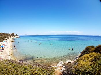 High angle view of beach