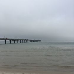 Pier over sea against sky