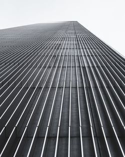 Low angle view of modern building against clear sky