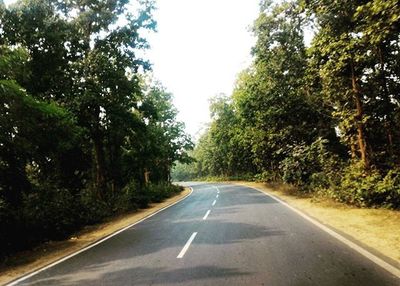 Road passing through country road