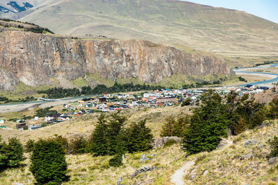 Panoramic view of landscape and buildings