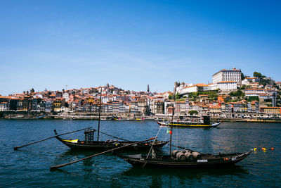 Boats in harbor