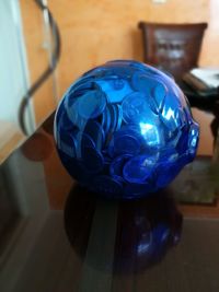 Close up of blue object