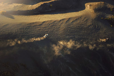 Aerial view of rock formations