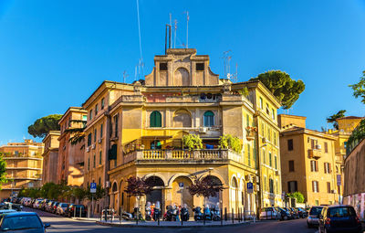 View of building against blue sky