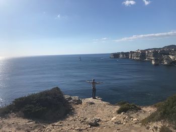 Scenic view of sea against sky