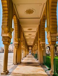 Empty corridor of building