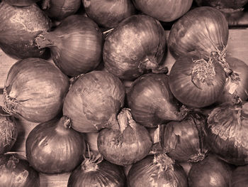 Full frame shot of pumpkins for sale at market stall