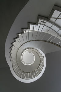 Low angle view of spiral steps in building