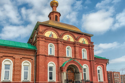 Low angle view of church against sky