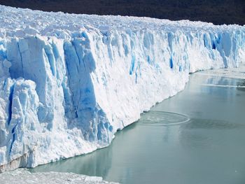 Close-up of frozen sea