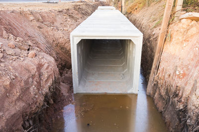 High angle view of bridge over water