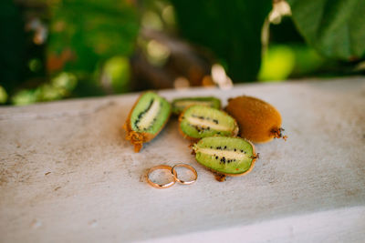 Close-up of fruits on table