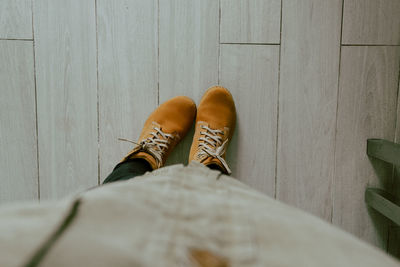 Low section of person standing on floor