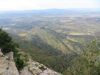 High angle view of landscape against sky