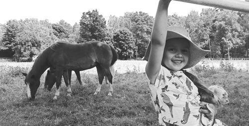 Horse standing in a field