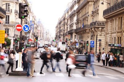 People on city street